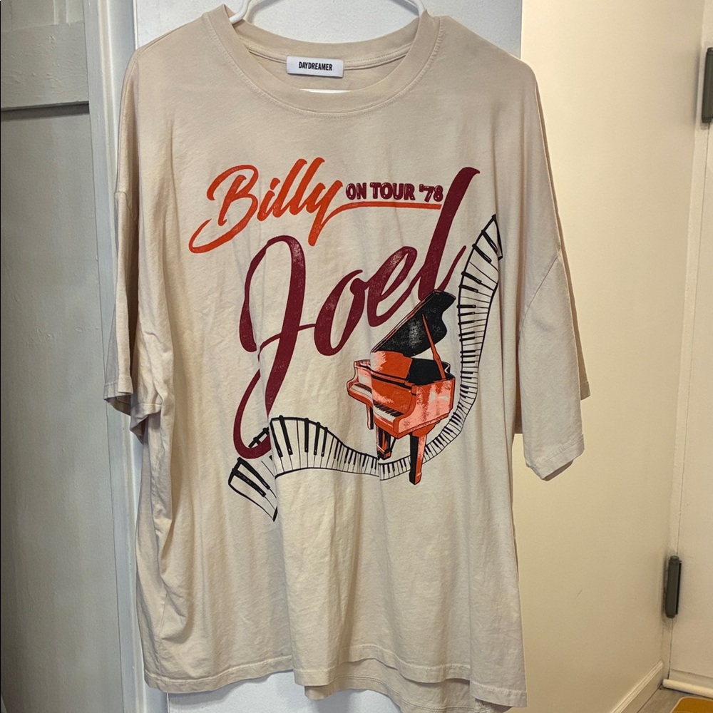 Daydreamer Billy Joel cream music tee